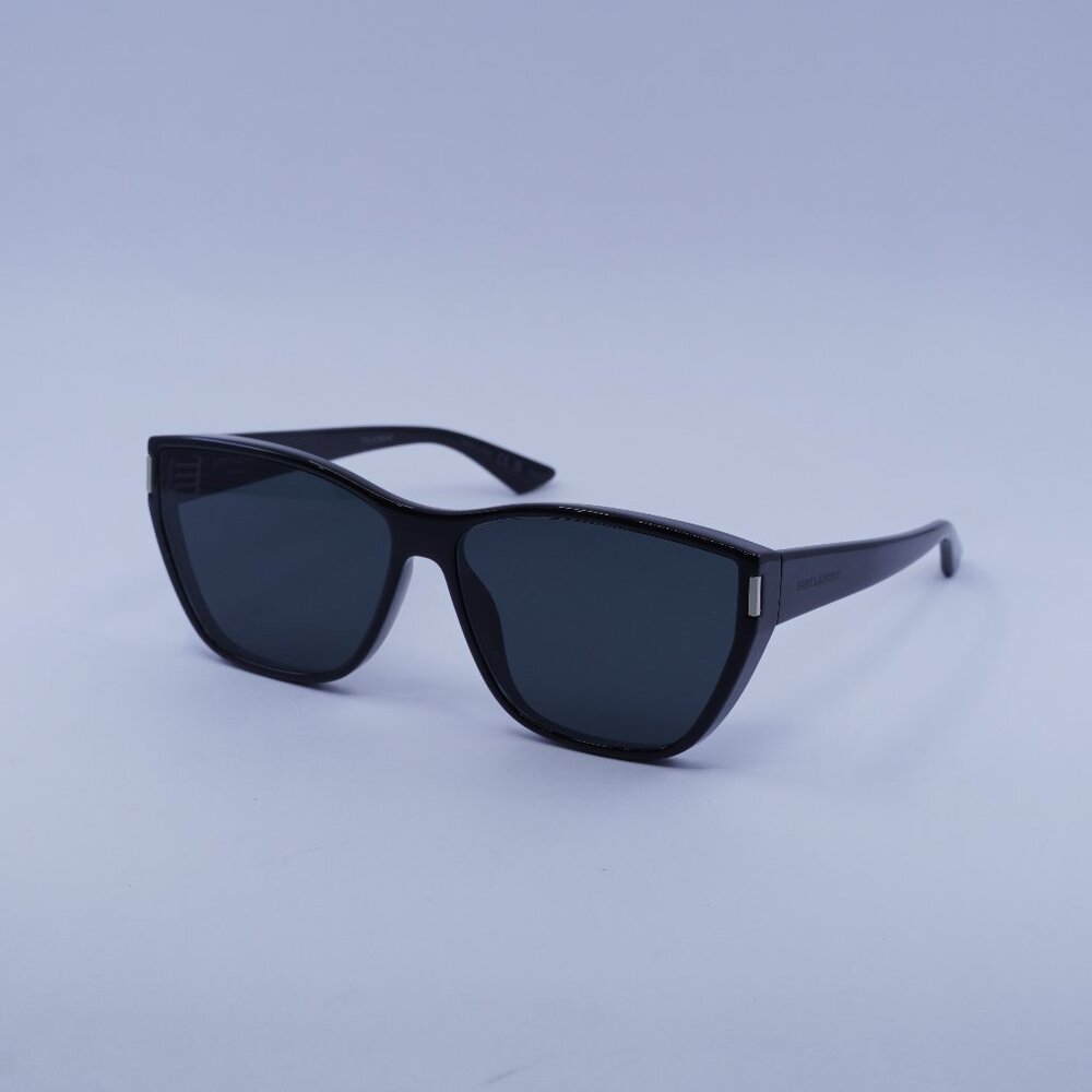 Saint Laurent SL 758 001 Sunglasses Black Cat Eye Frame, Dark Grey Lenses
